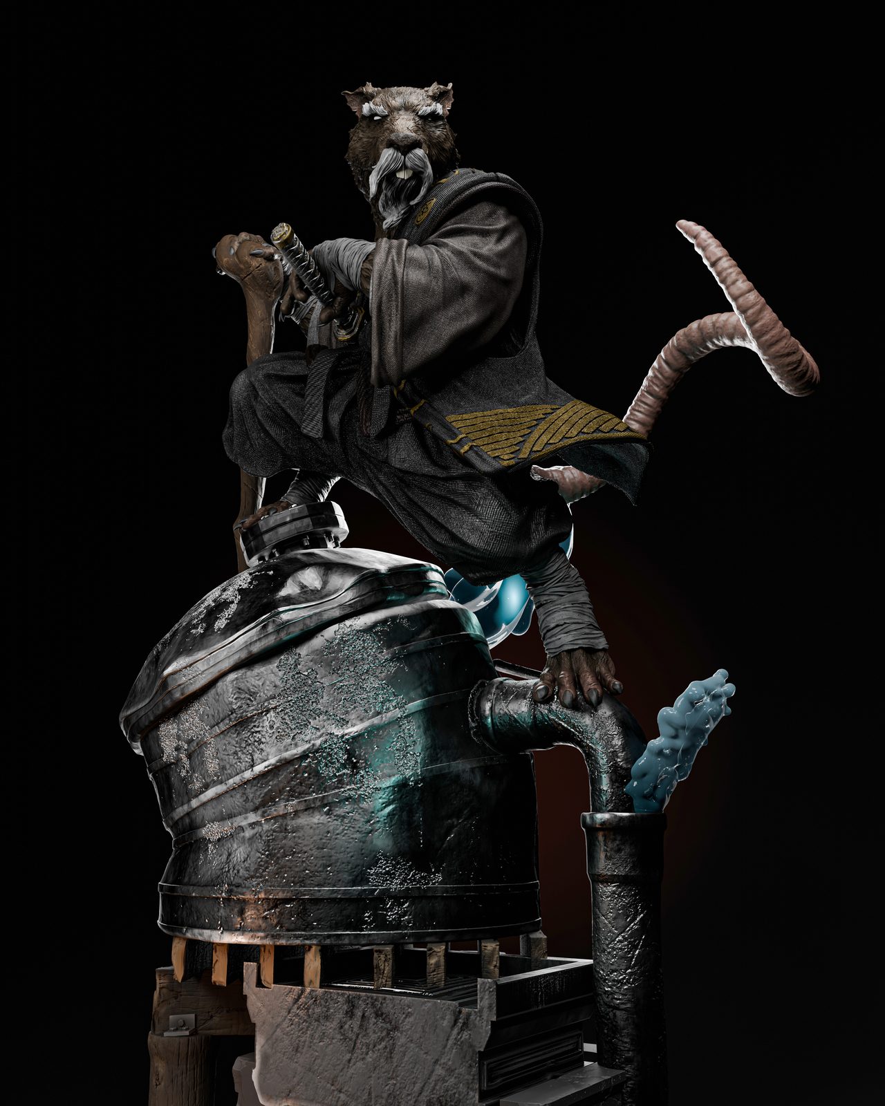 Master Splinter + Bust view 6