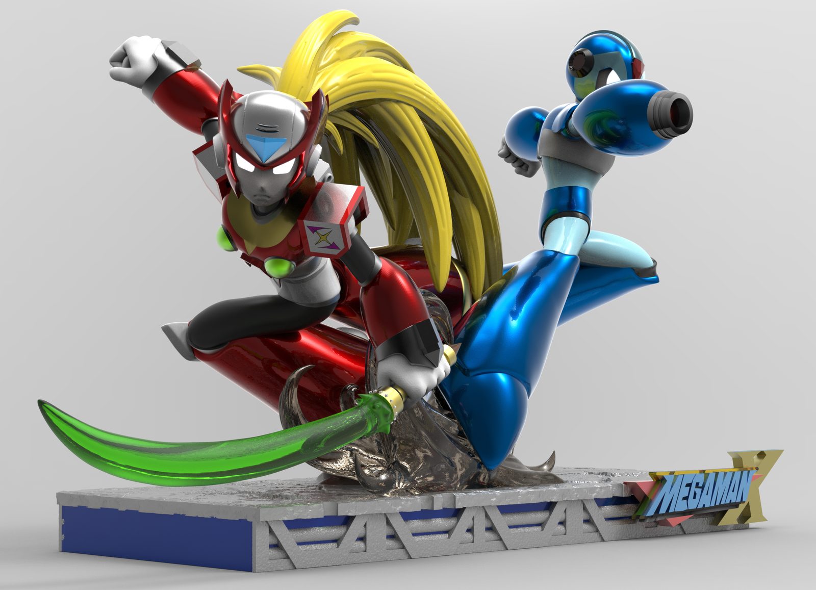 Megaman And Zero Diorama view 5