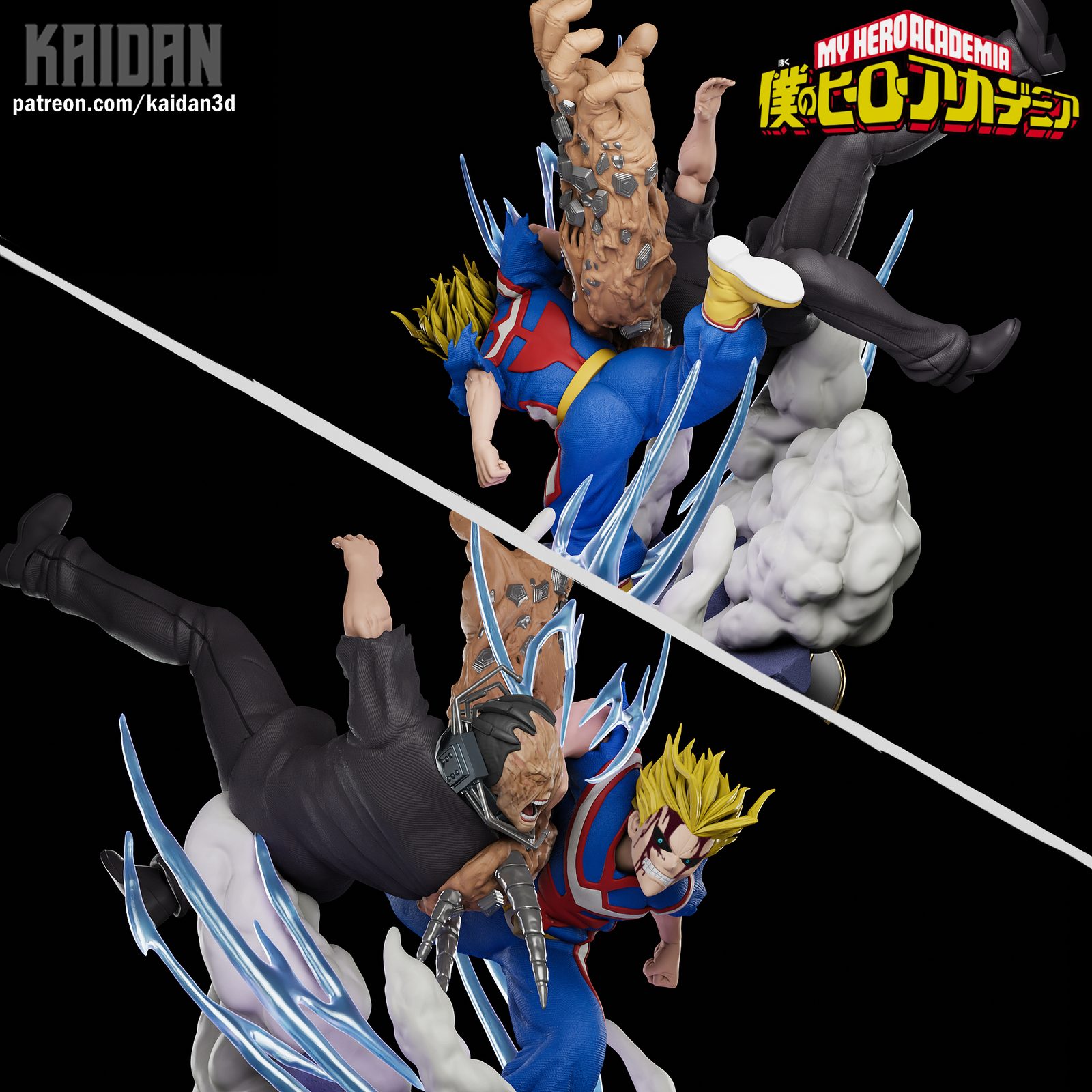 Kaidan3D All Might Vs All For One view 3