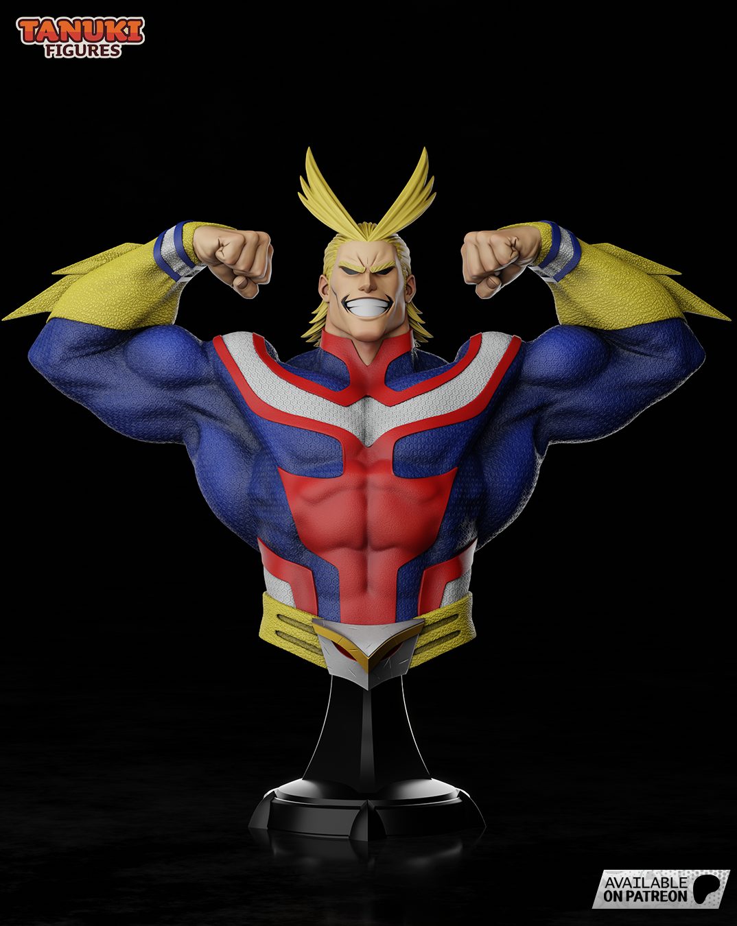 Tanukifigures 2024 08 All Might Bust view 2