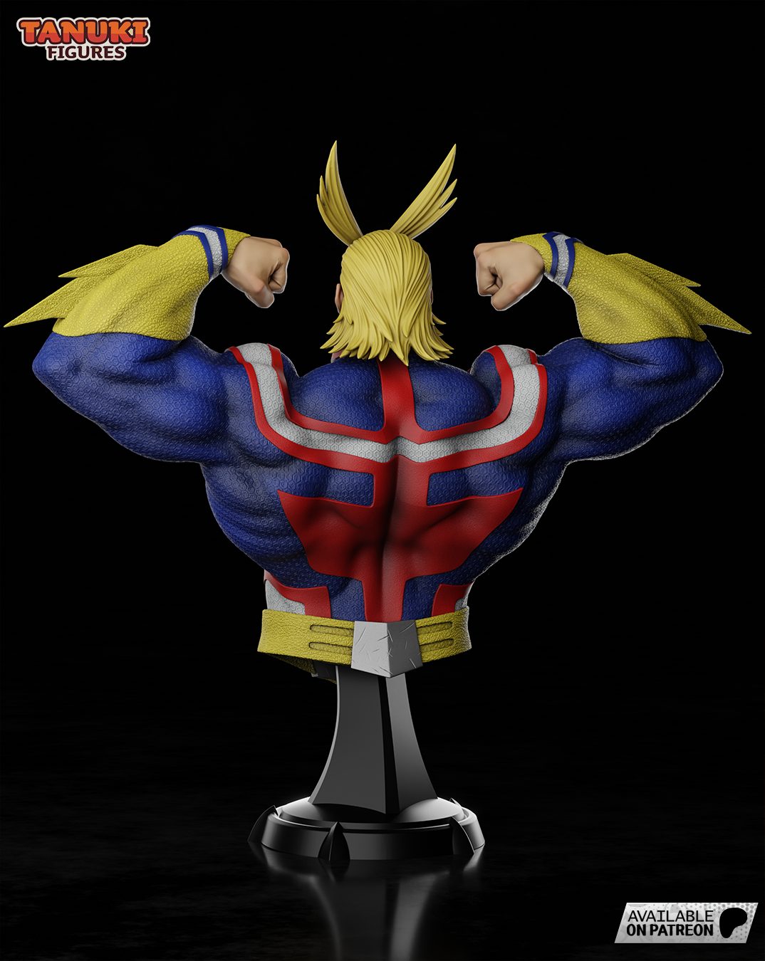 Tanukifigures 2024 08 All Might Bust view 4