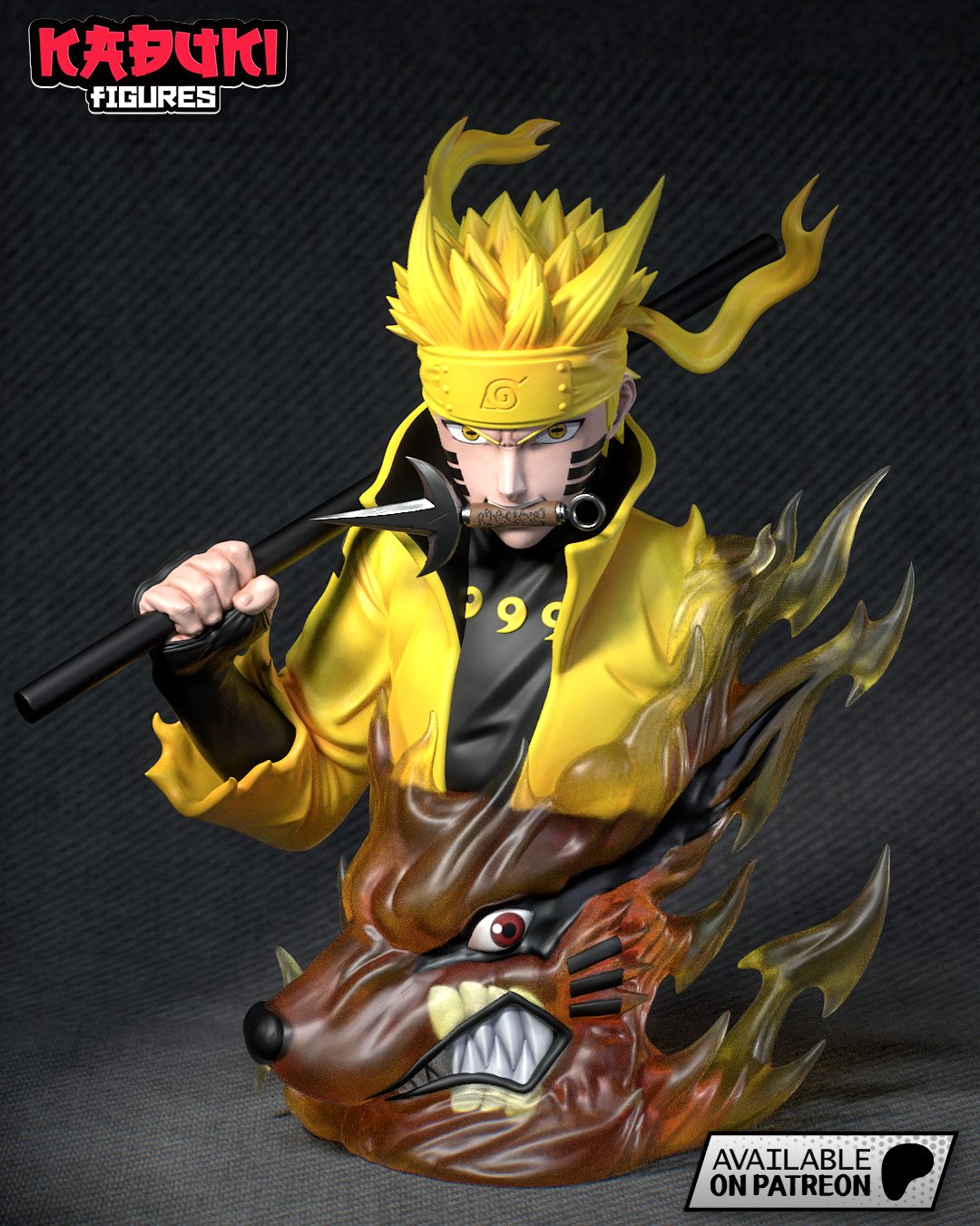 Kabuki Figures Naruto Bust view 2