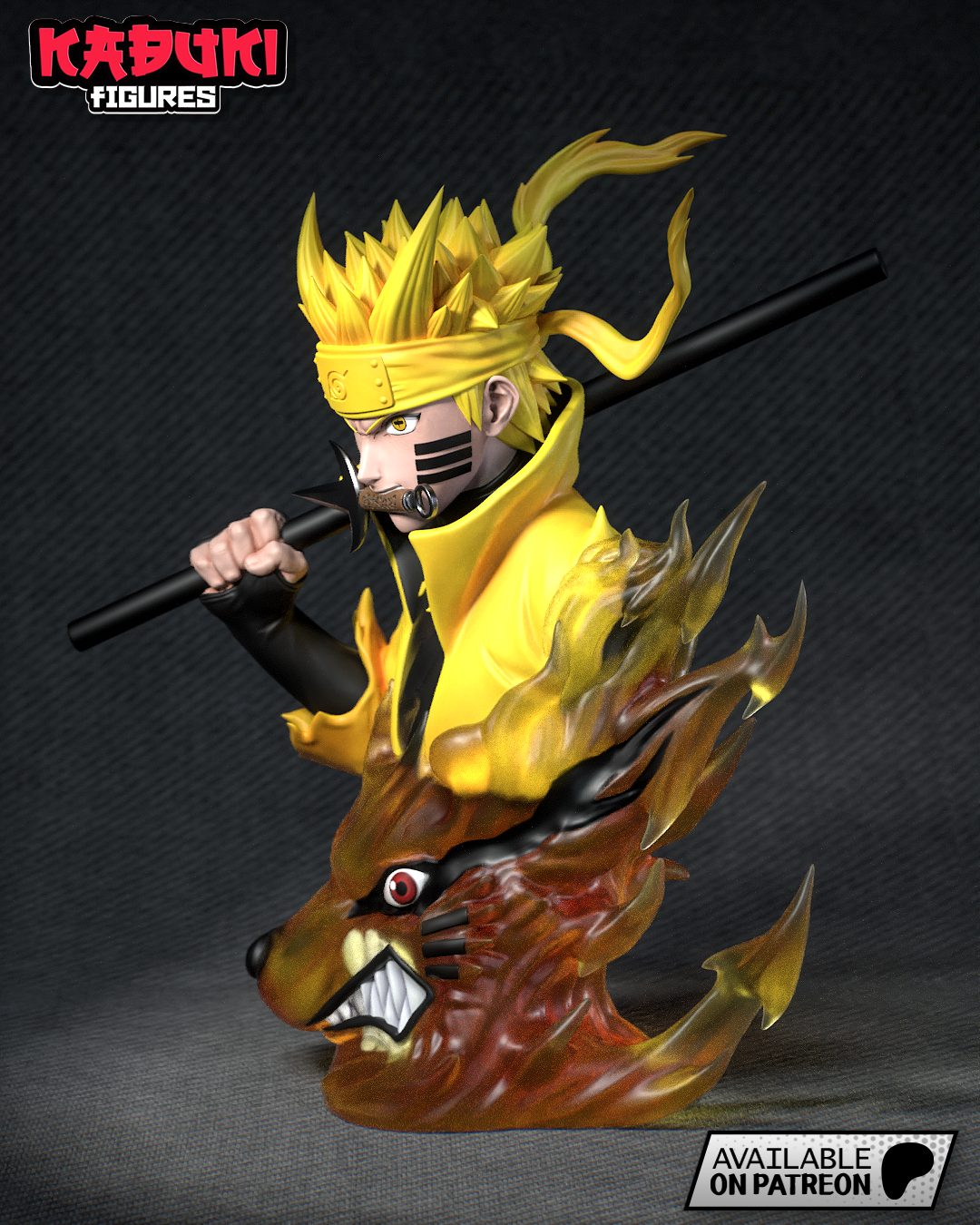 Kabuki Figures Naruto Bust view 3