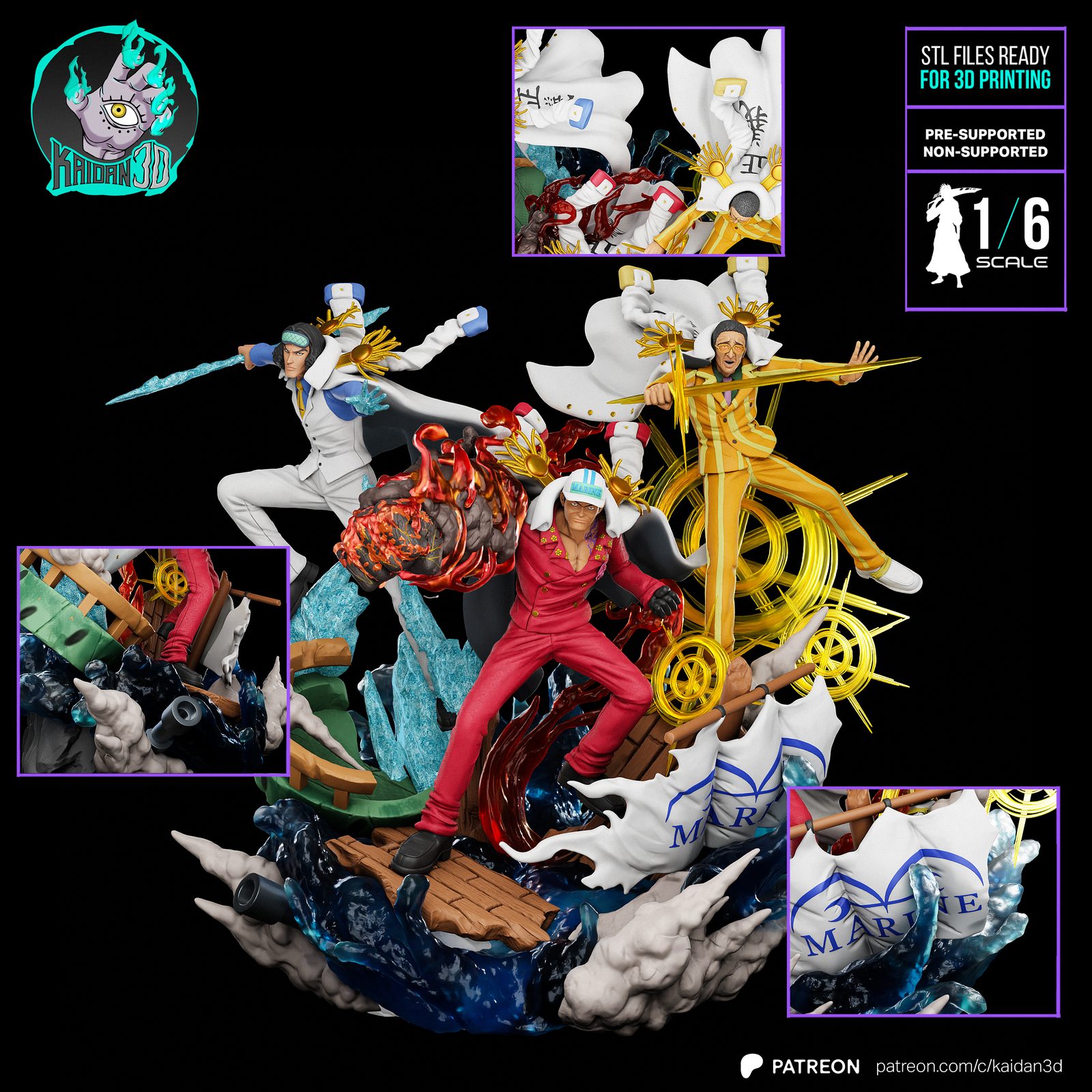 Akainu X Kizaru X Aokiji