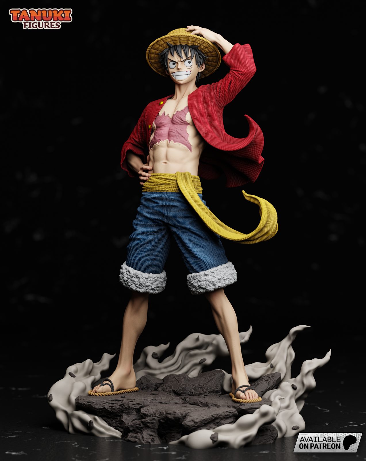 Tanuki Figures Luffy Fullsize (2) view 2
