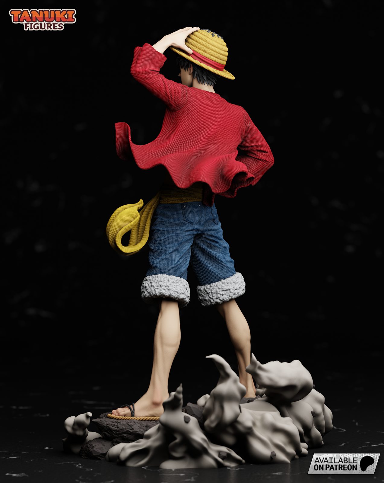 Tanuki Figures Luffy Fullsize (2) view 3