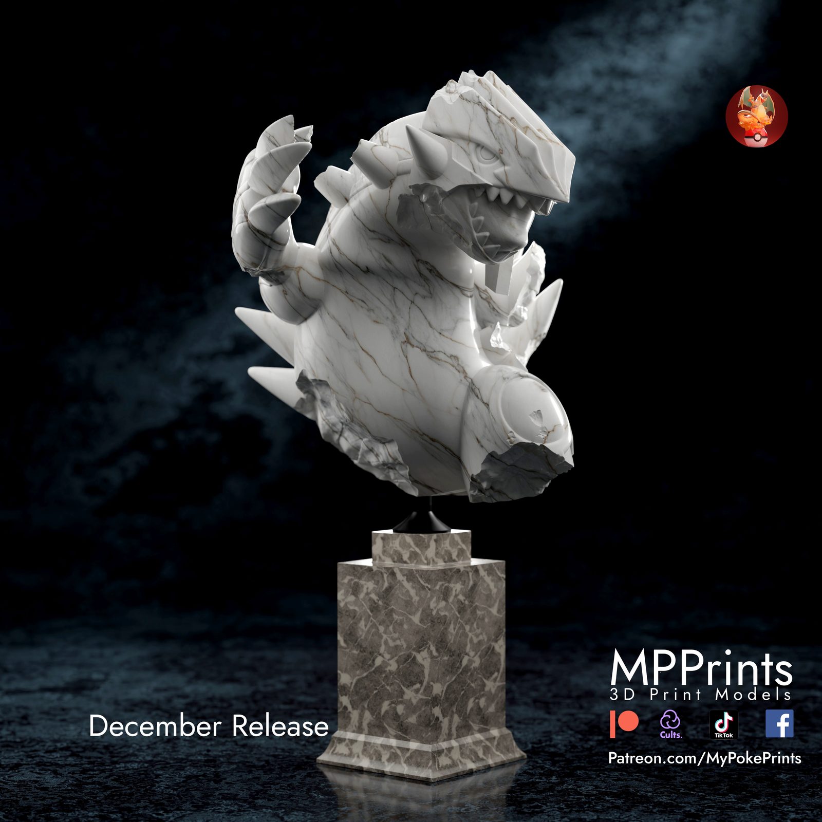 Groudon Bust