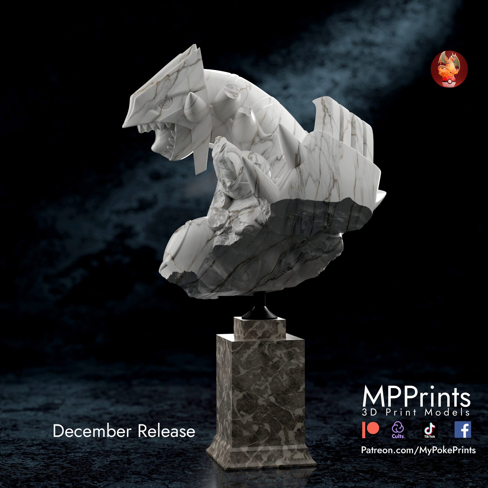 Groudon Bust view 3