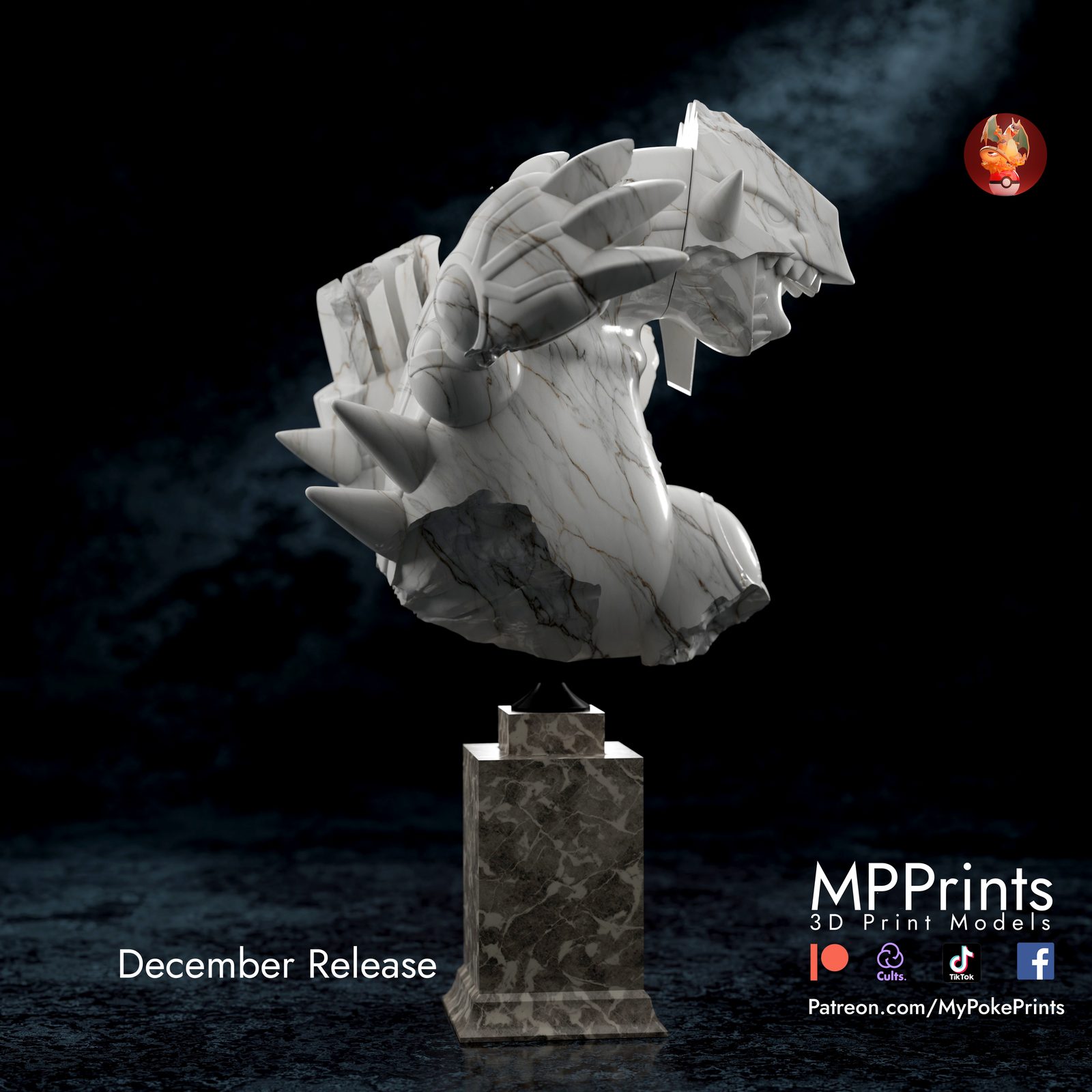 Groudon Bust view 4