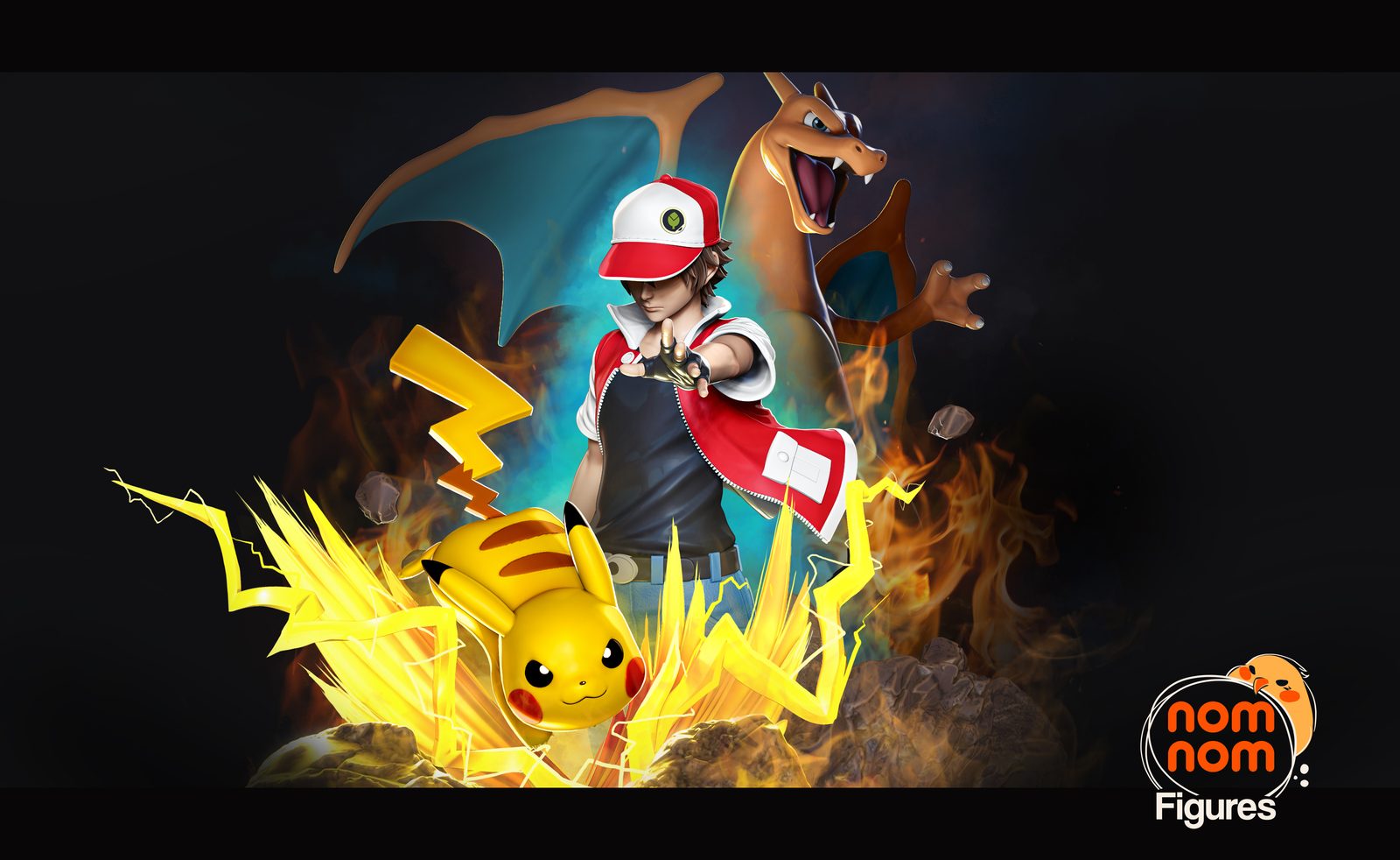 Nomnom Figures Red Pokemon view 2