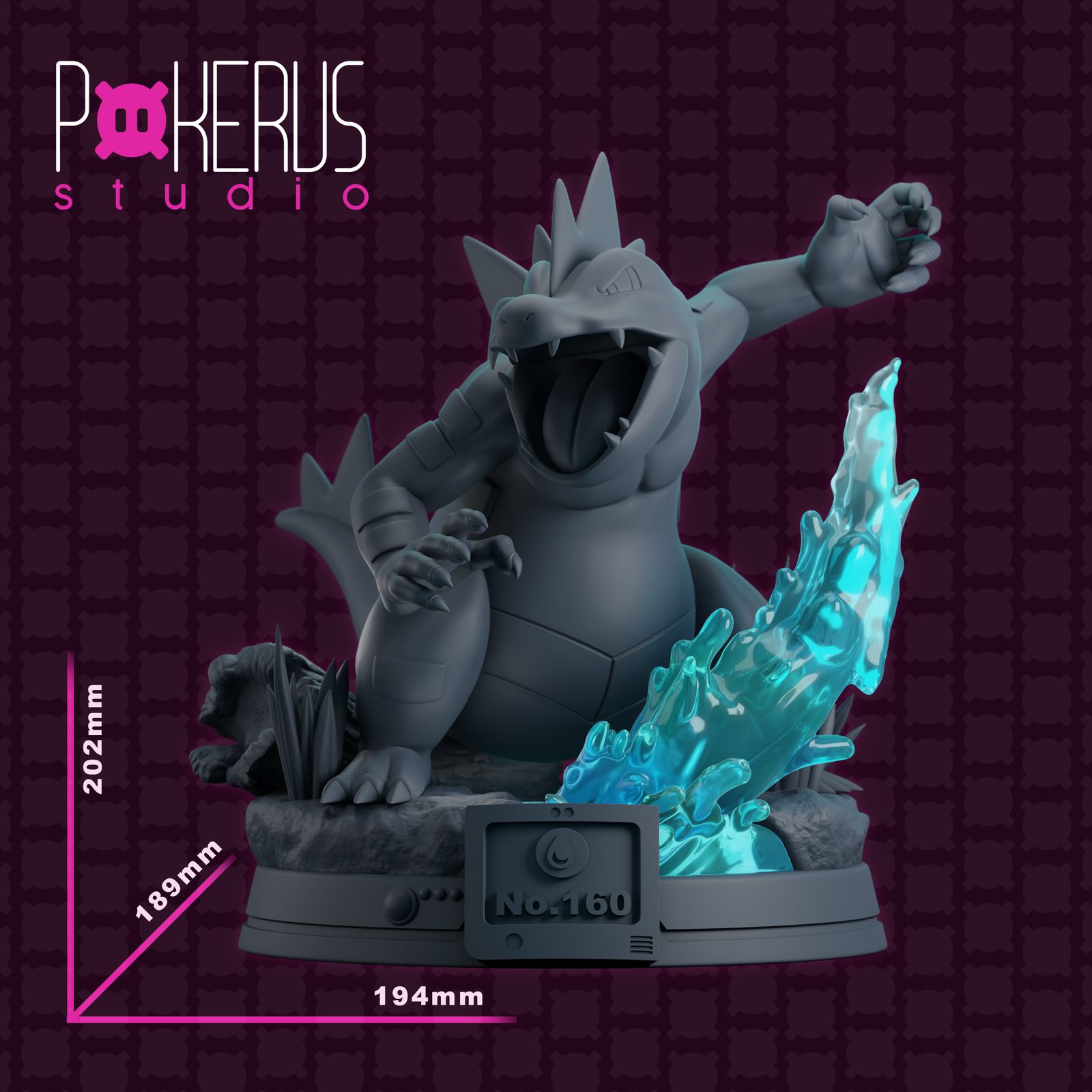 Pokerus Studio Feraligatr view 3