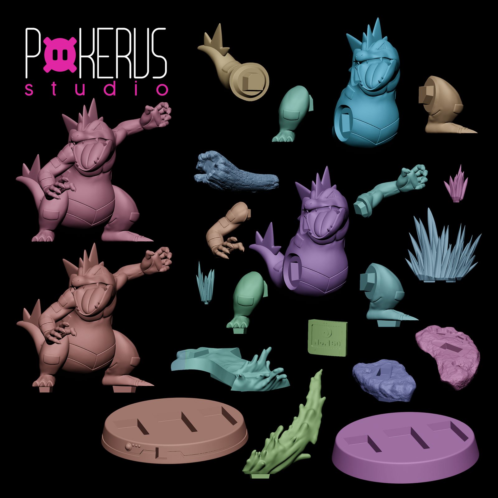 Pokerus Studio Feraligatr view 5