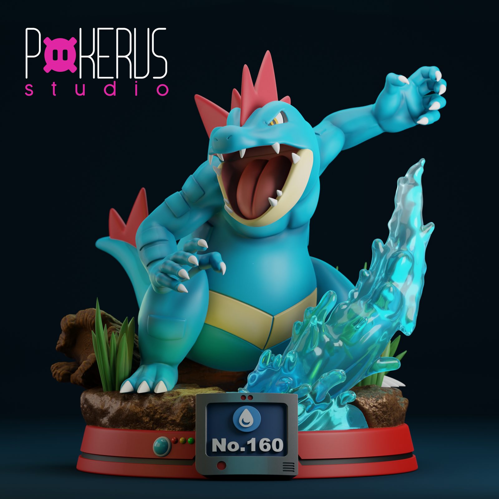 Pokerus Studio Feraligatr view 6