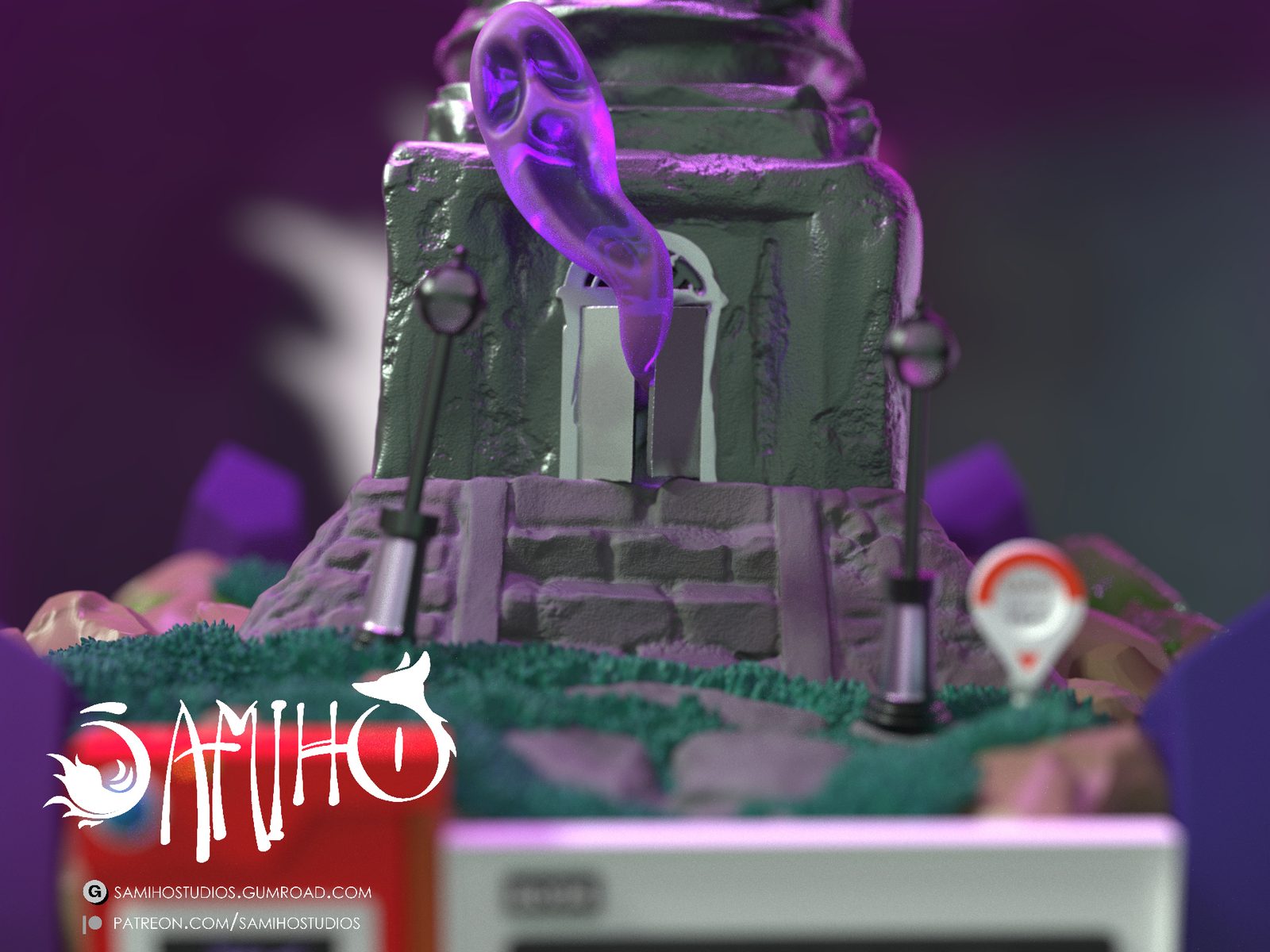 Lavender Tower Gengar view 4
