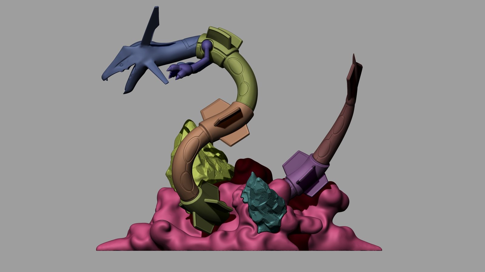 Rayquaza Statue And Flexi view 2