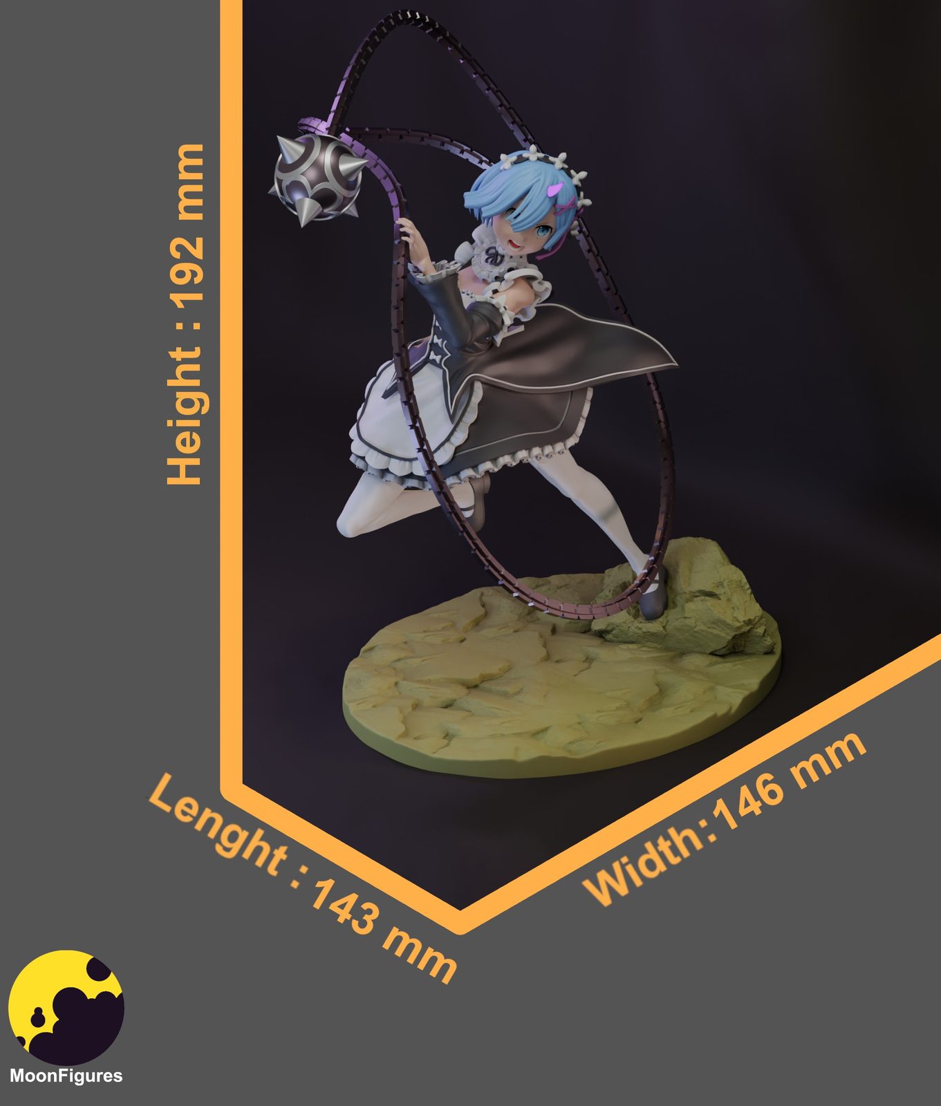 Moonfigures- Re Zero- Rem view 3