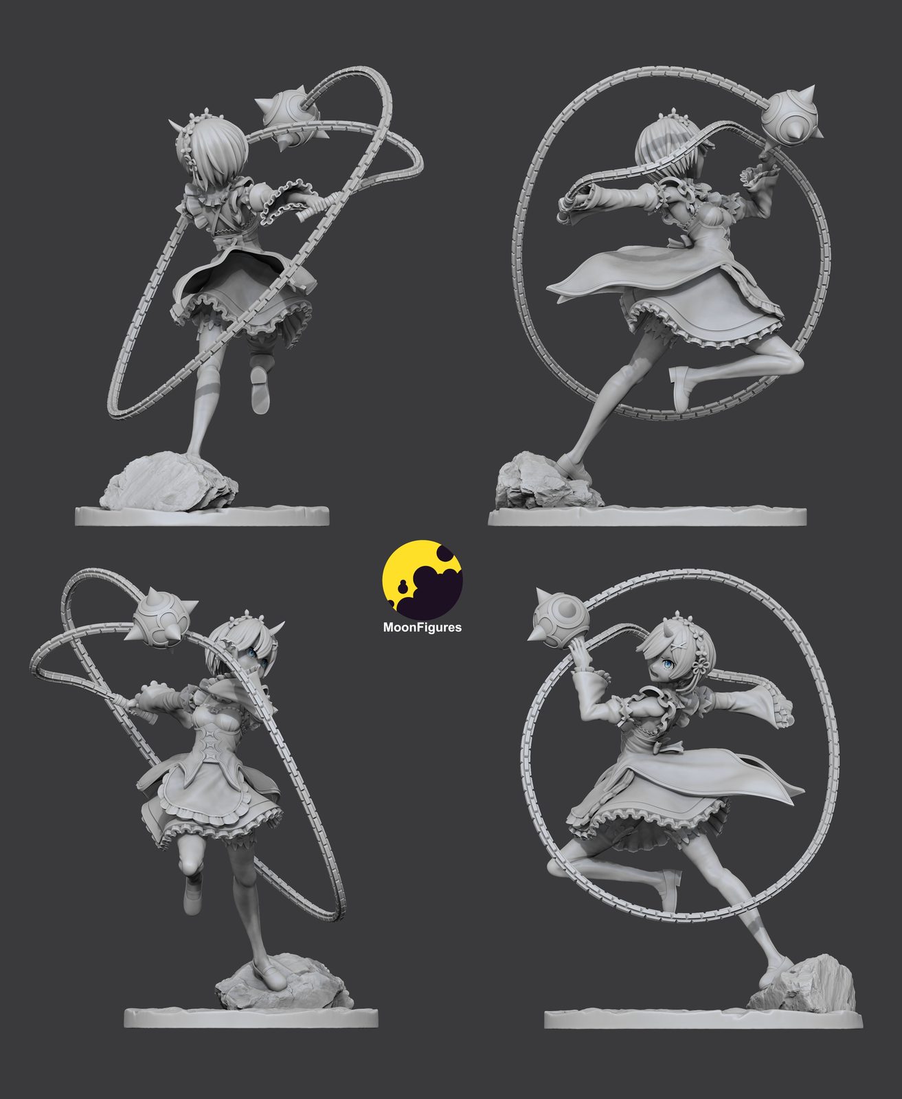 Moonfigures- Re Zero- Rem view 4