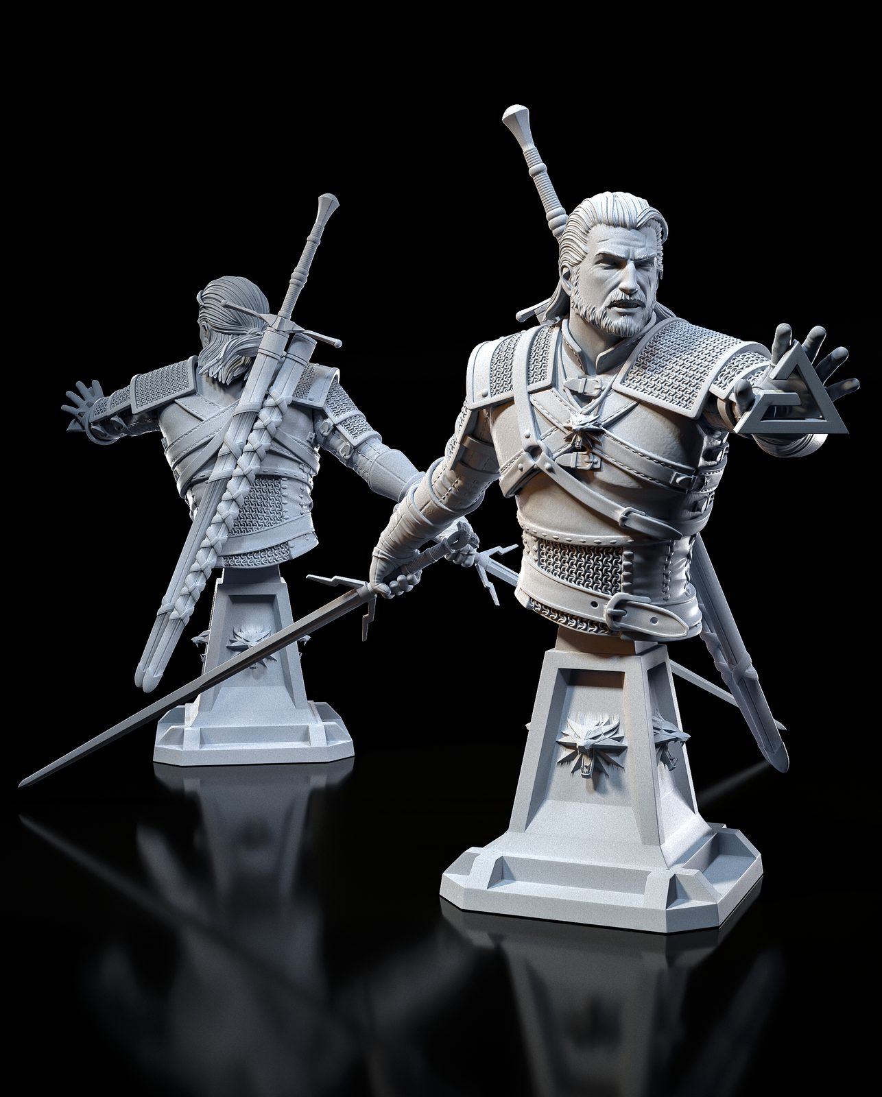 Geralt Bust 01 view 2