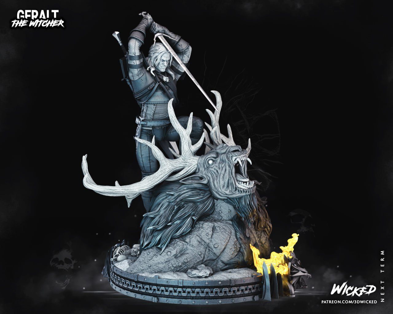 Wicked Geralt Statue