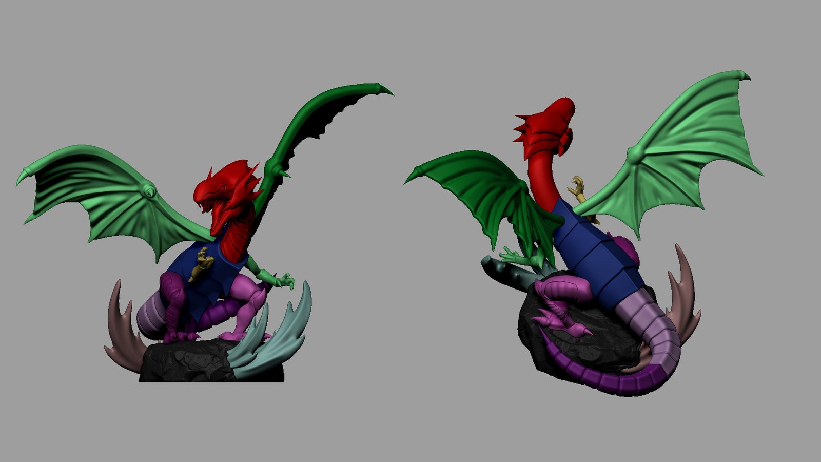 Yoshstudios Blue Eyes Statue And Flexi view 2