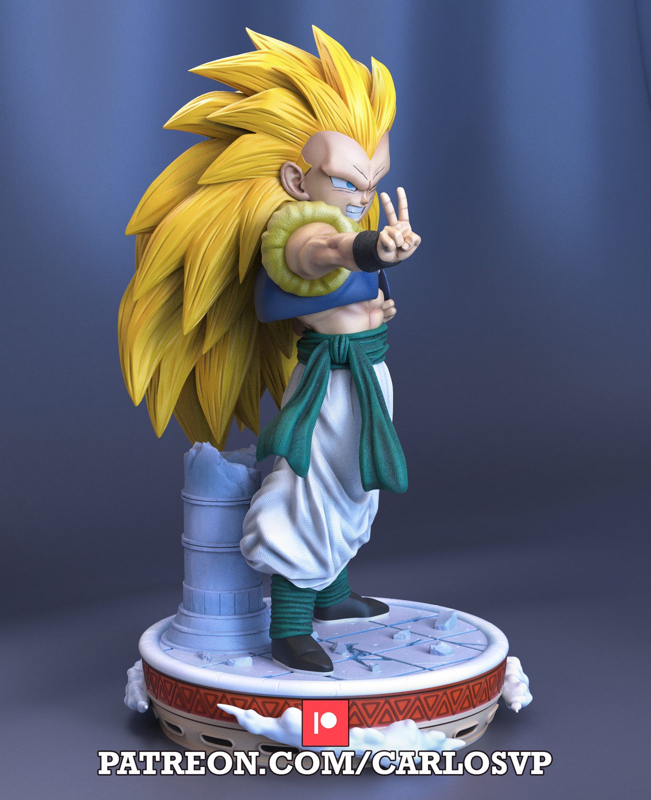 Carlos Vpgotenks Super Saiyan 3 view 3