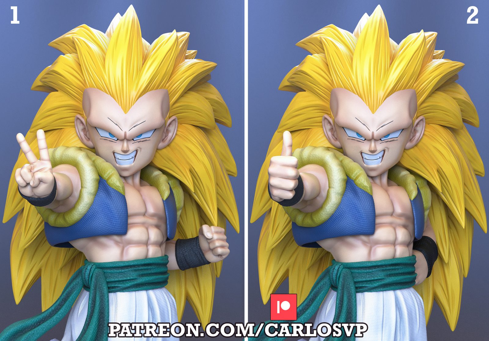 Carlos Vpgotenks Super Saiyan 3 view 6