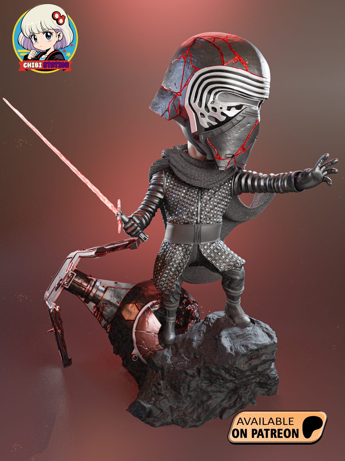 Chibistation Kylo Ren view 4