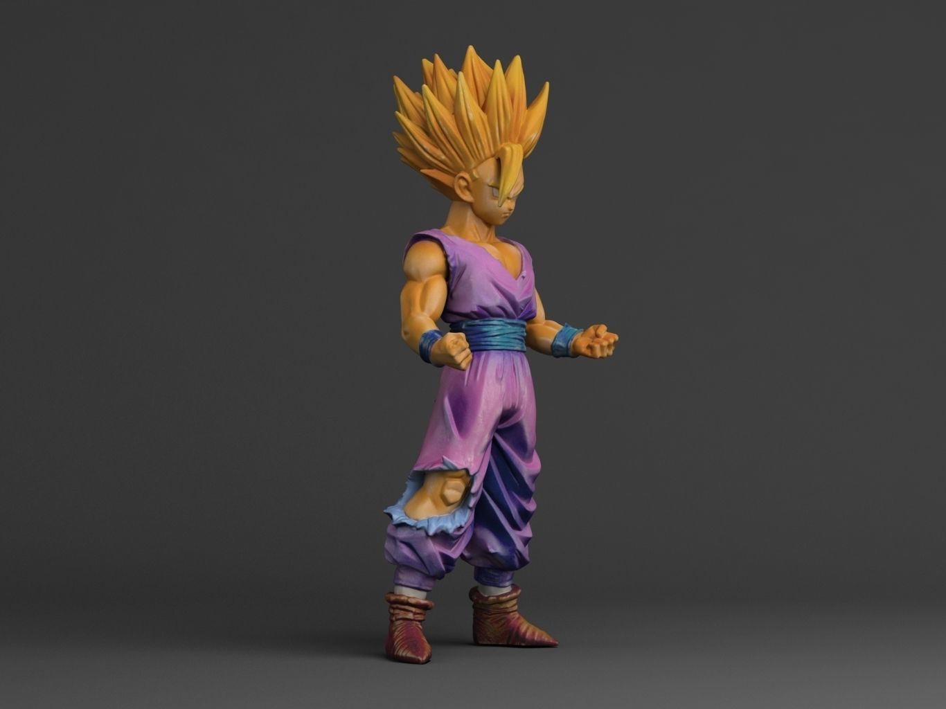 Gohan Supersaiyan Ii 3D Model Files view 4
