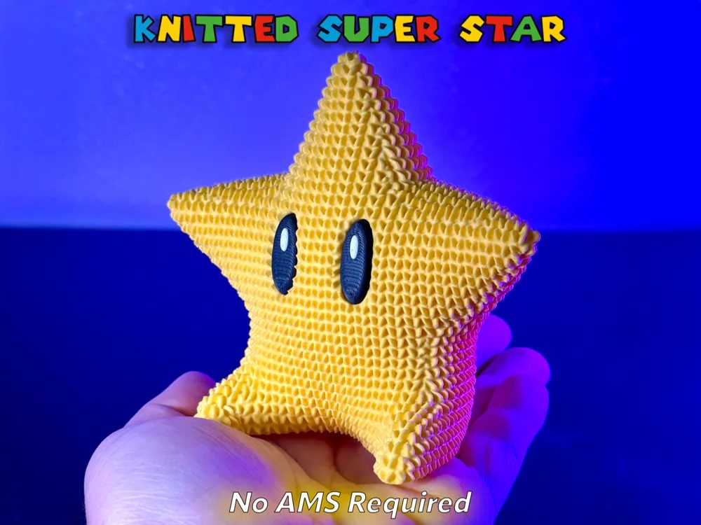 Knitted Super Mario Star