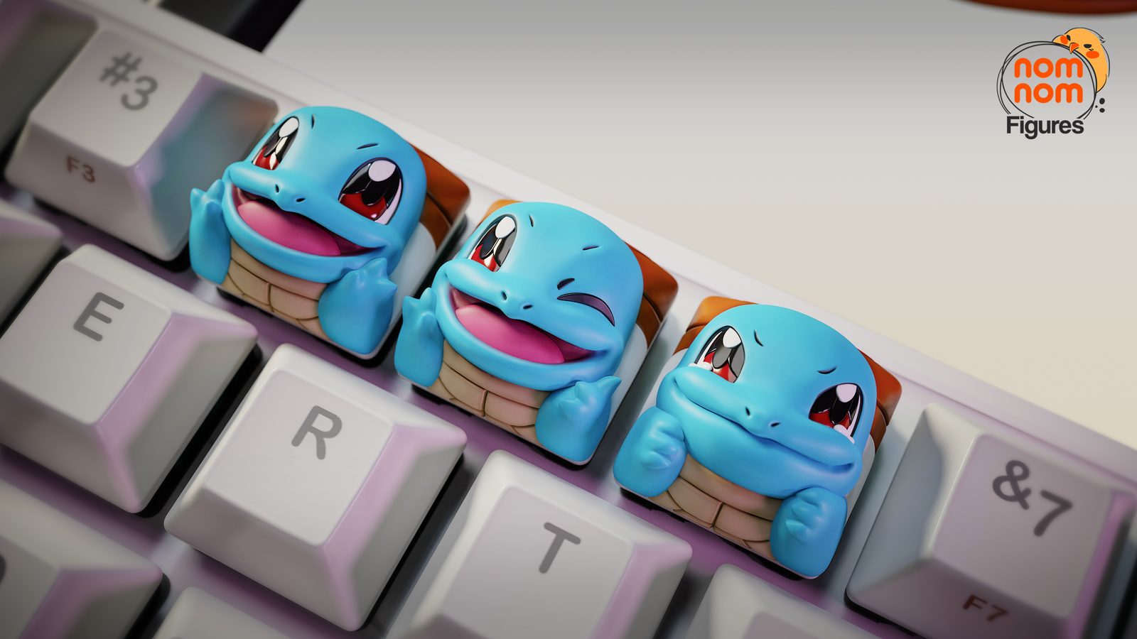 Nomnom Figureskeycaps Squirtlepokemon view 2