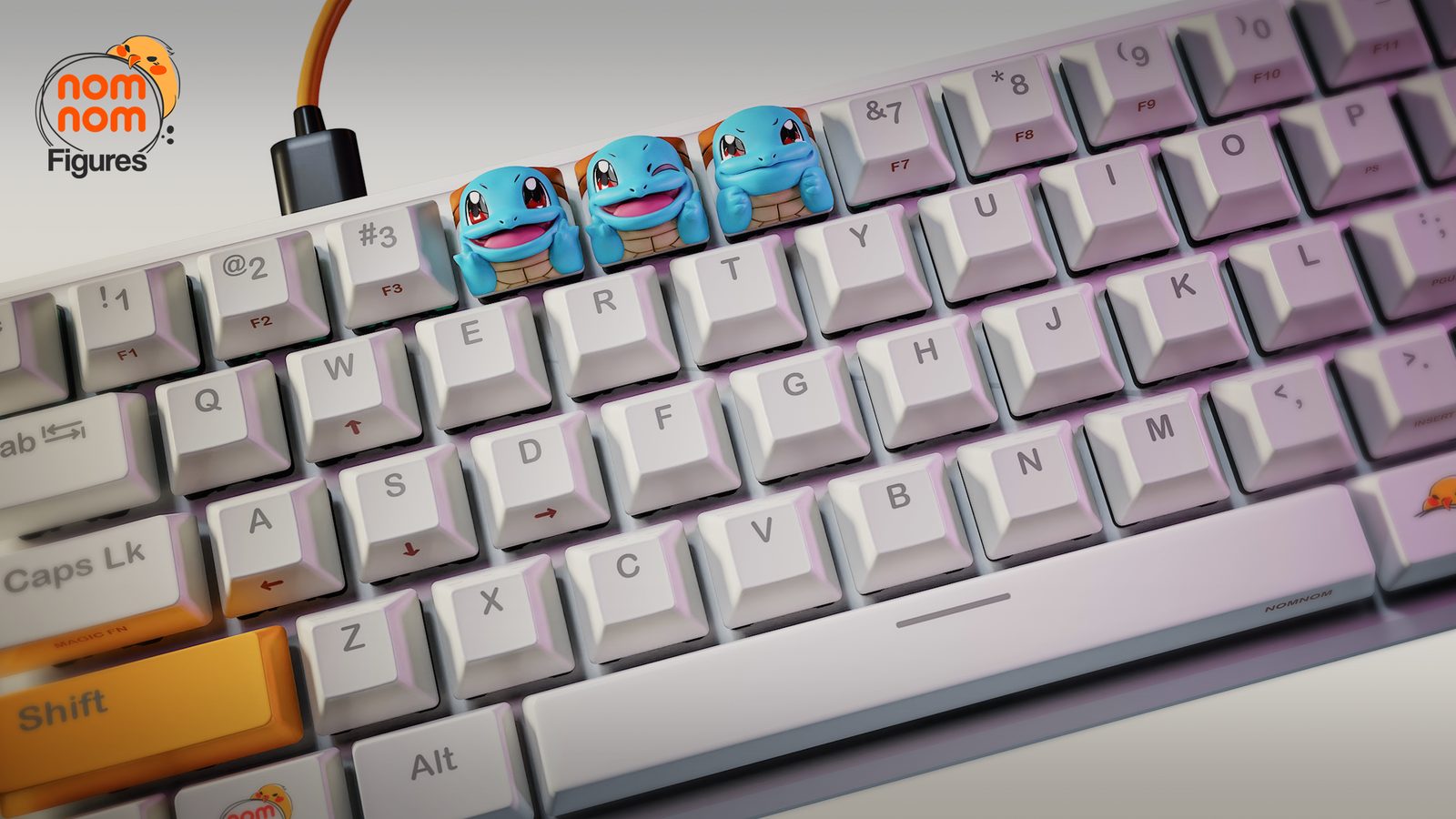 Nomnom Figureskeycaps Squirtlepokemon view 3